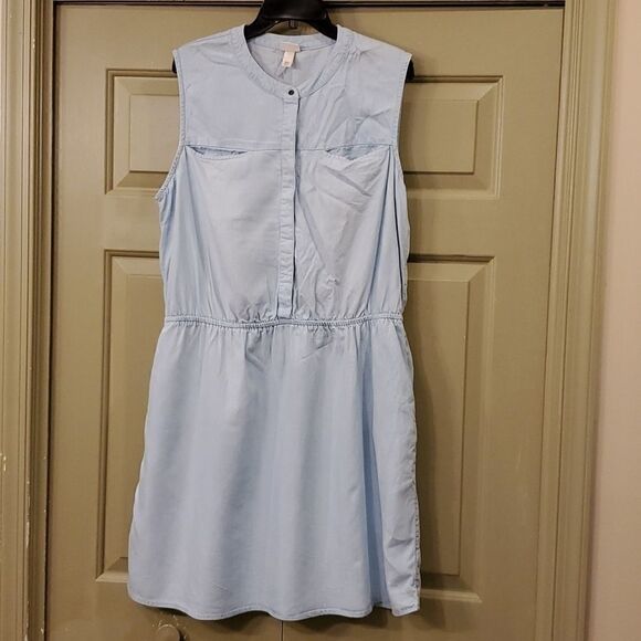 Merona plus size sleeveless chambray light denim dress - Picture 1 of 12